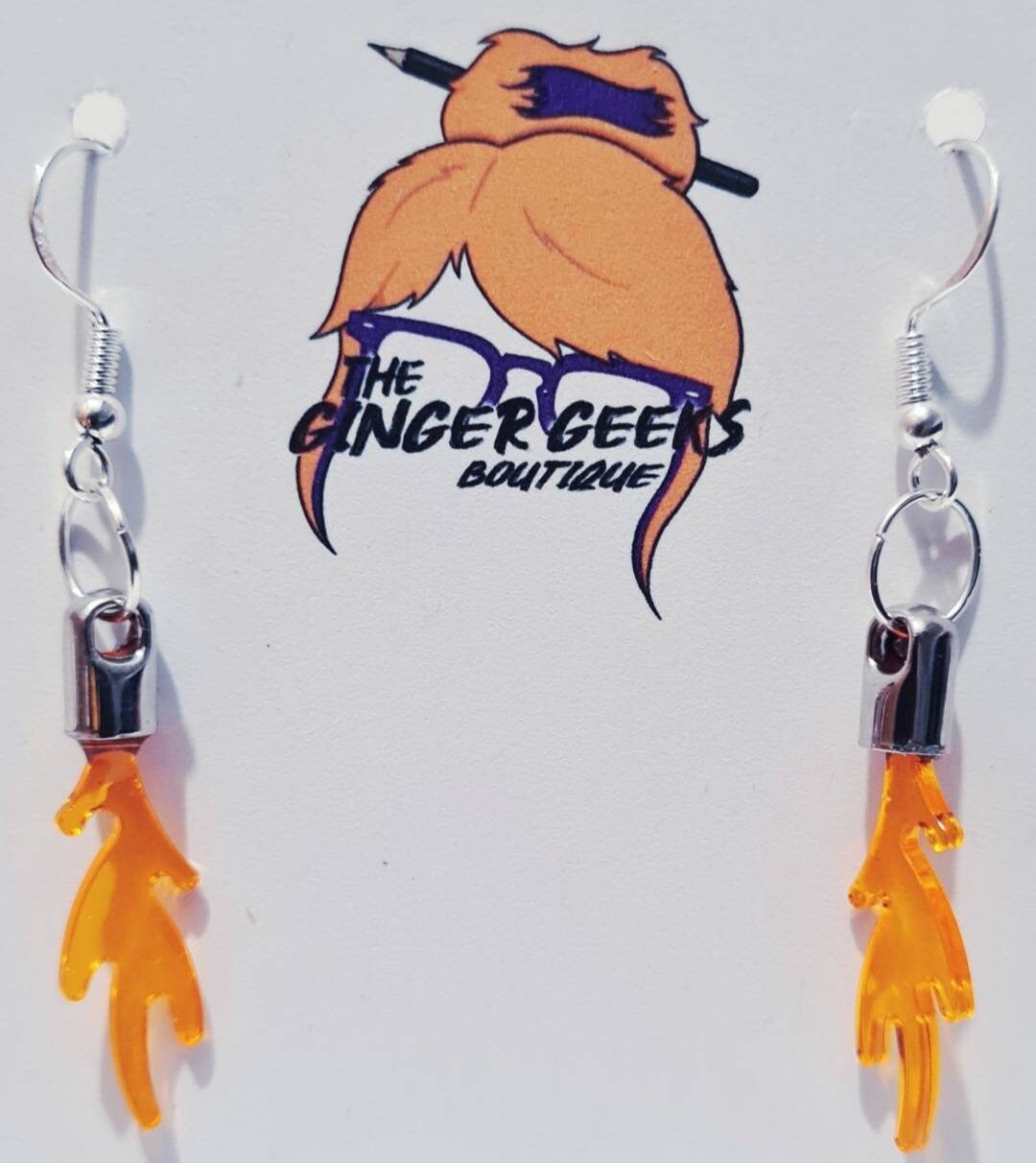 Lego (R) fire earrings