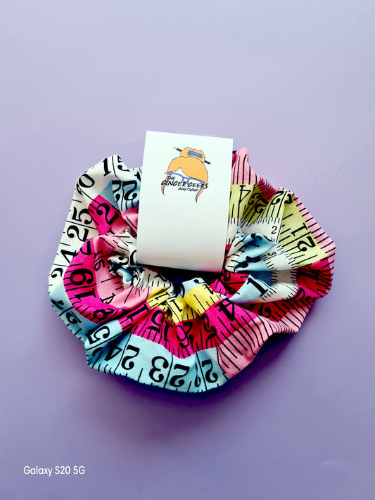 TAPE MEASURE - Print Scrunchie