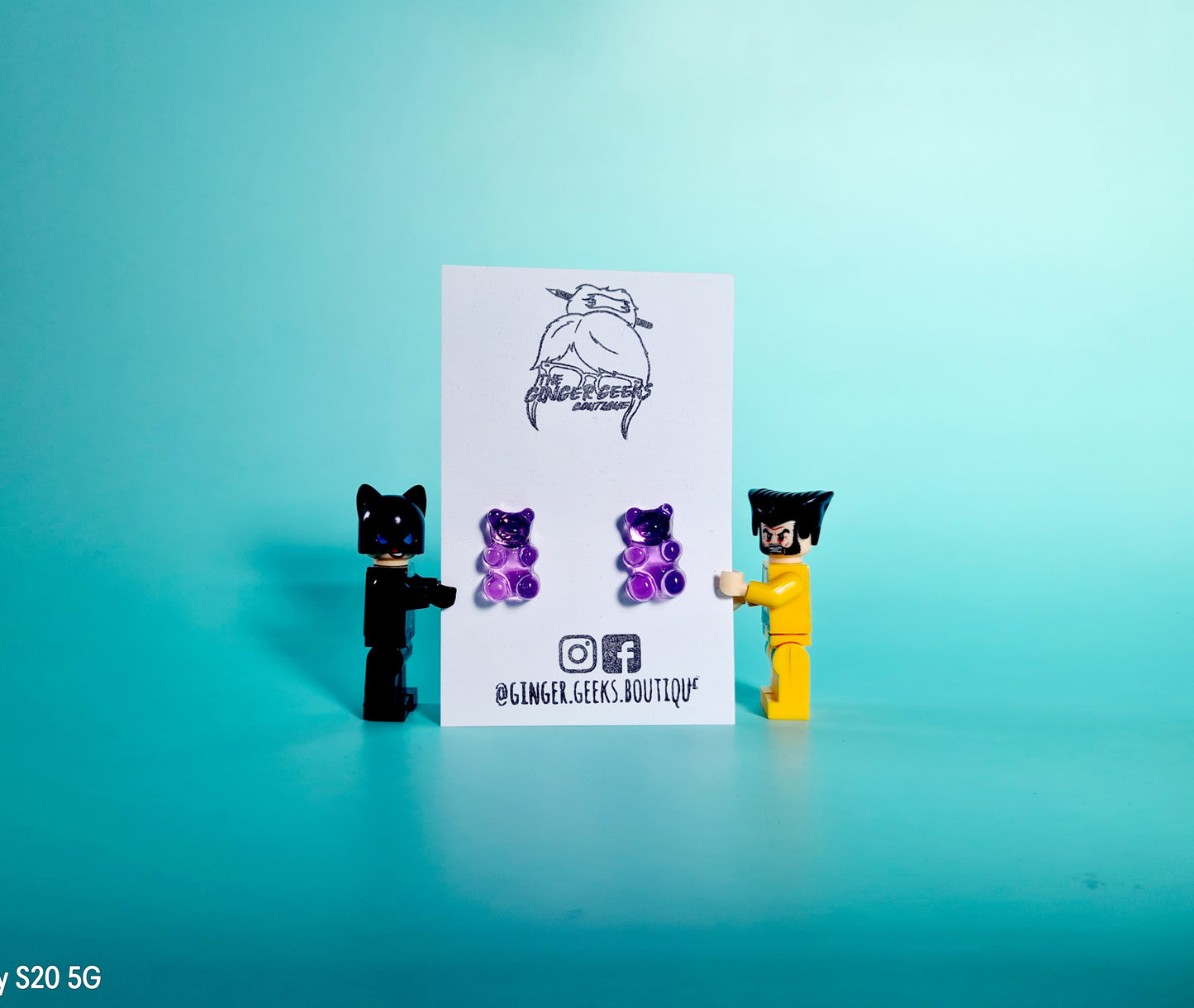 Purple Gummy Bear Studs