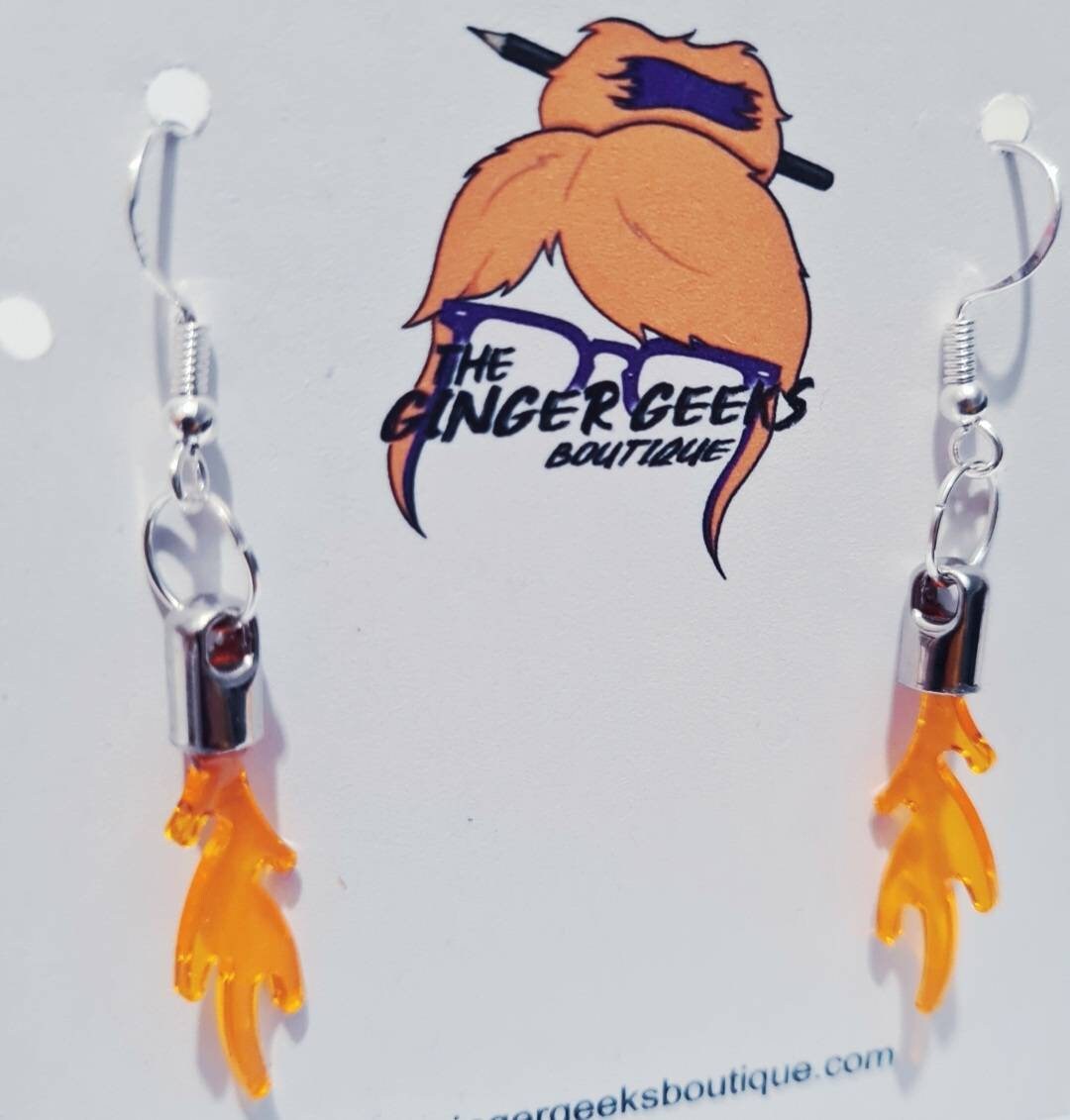 Lego (R) fire earrings
