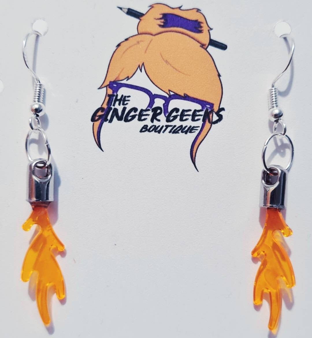 Lego (R) fire earrings